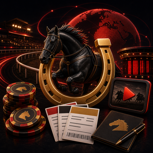 Bovada horse racing program with tracks and races