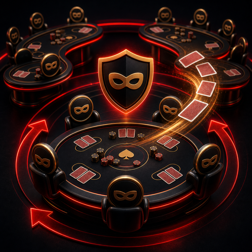 Anonymous Bovada poker table with hidden screen names